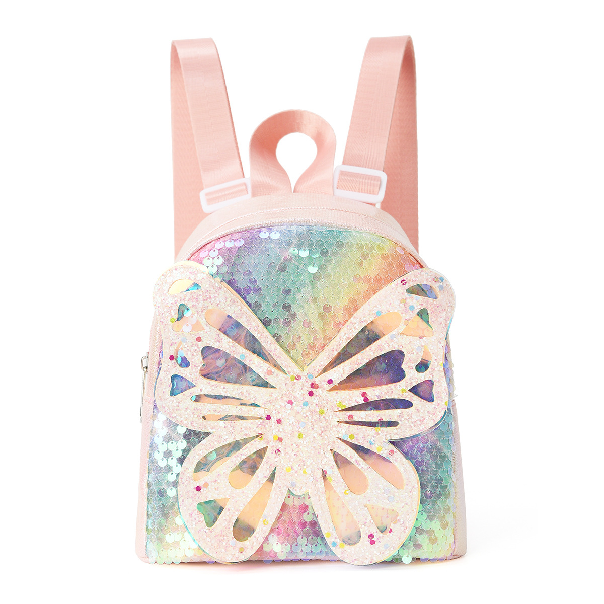 Cross-border best-selling Amazon classic backpack, cute butterfly fashion backpack, children's mini waterproof sequined schoolbag Specification drawing