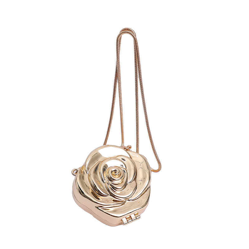 2025 Rose flower women's bag, acrylic bag, high-end style, loose change, lipstick, crossbody, hand-held mini bag Item Picture