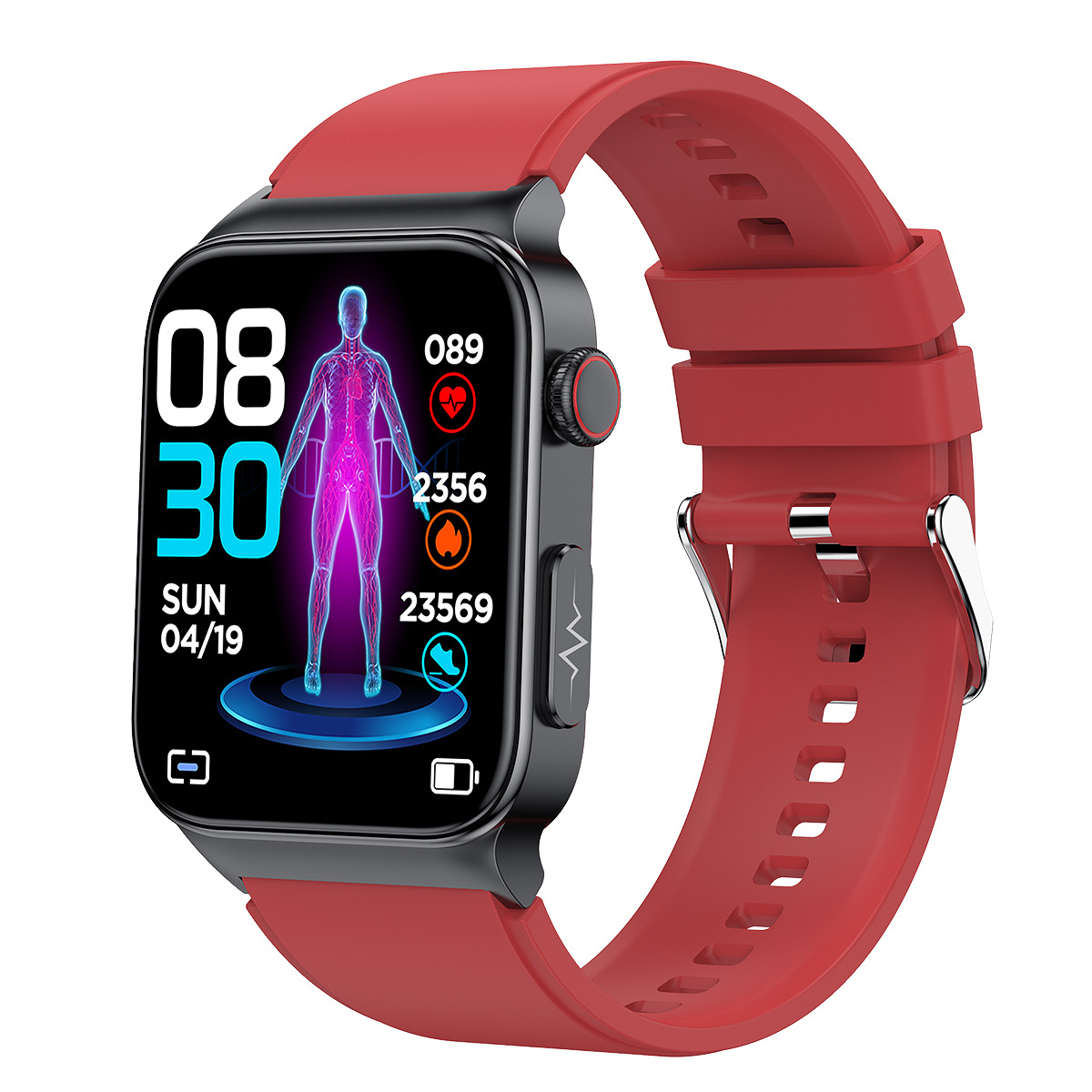 The 2025 new model E500 smart cross-border watch features ECG+PPG body temperature, blood oxygen and electrocardiogram with a 1.83 high-definition screen Item Picture