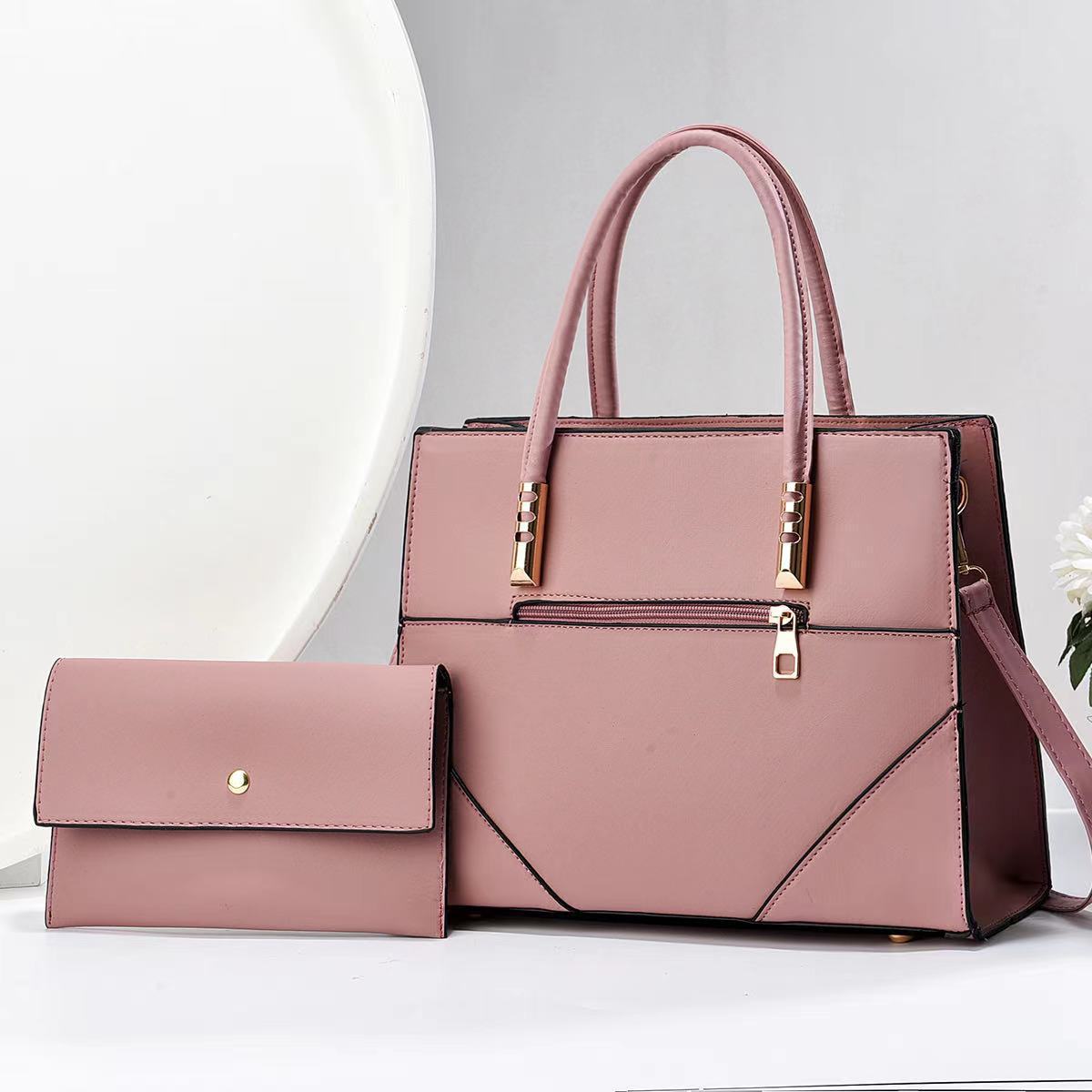 Two-piece set of bags for women, new trend cross-border, simple and versatile, fashionable and versatile shoulder bag, large capacity crossbody handbag full figure