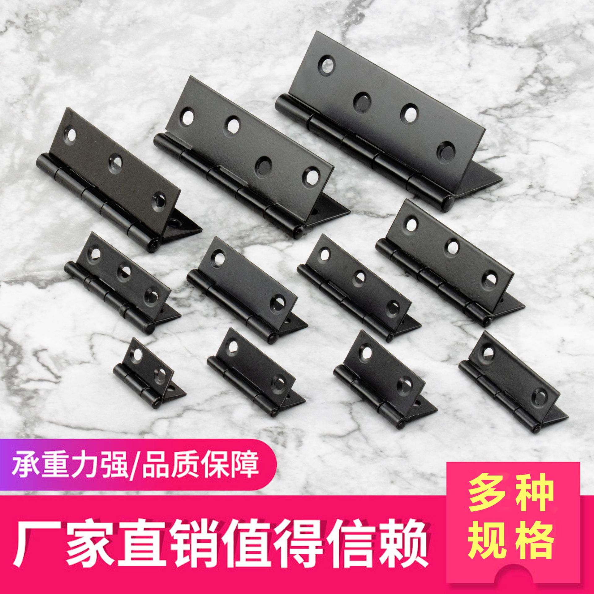 Stainless steel black-plated small hinge cabinet door swing mini hinge 1-4 inch hinge hinge manufacturer in Jieyang full figure