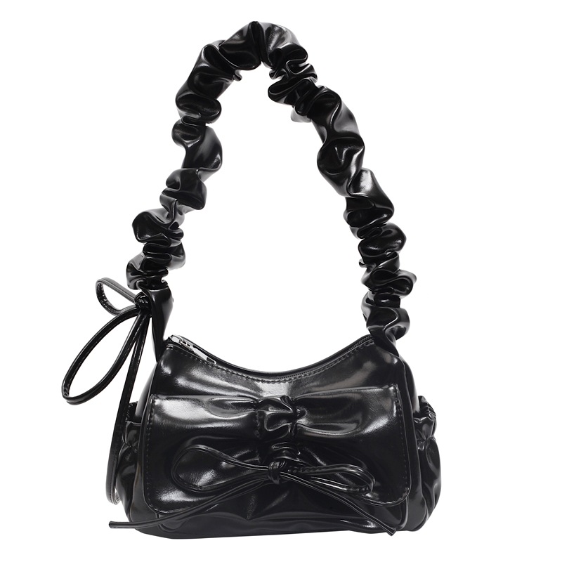 A niche design pleated underarm bag for women, a new fashion bow crossbody bag with a high-end feel Item Picture