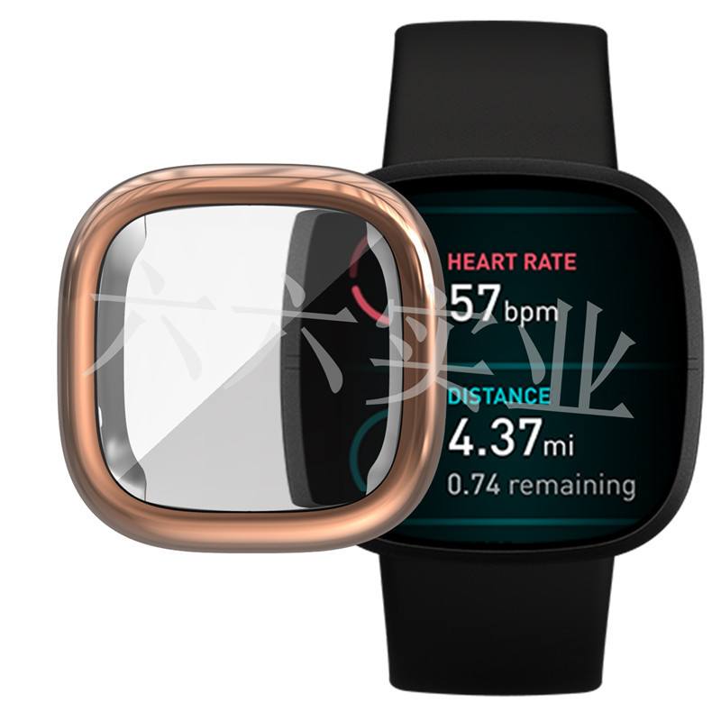 Suitable for Fitbit Versa3/Sense protective case, electroplated tpu full-coverage watch case versa3 watch case Item Picture
