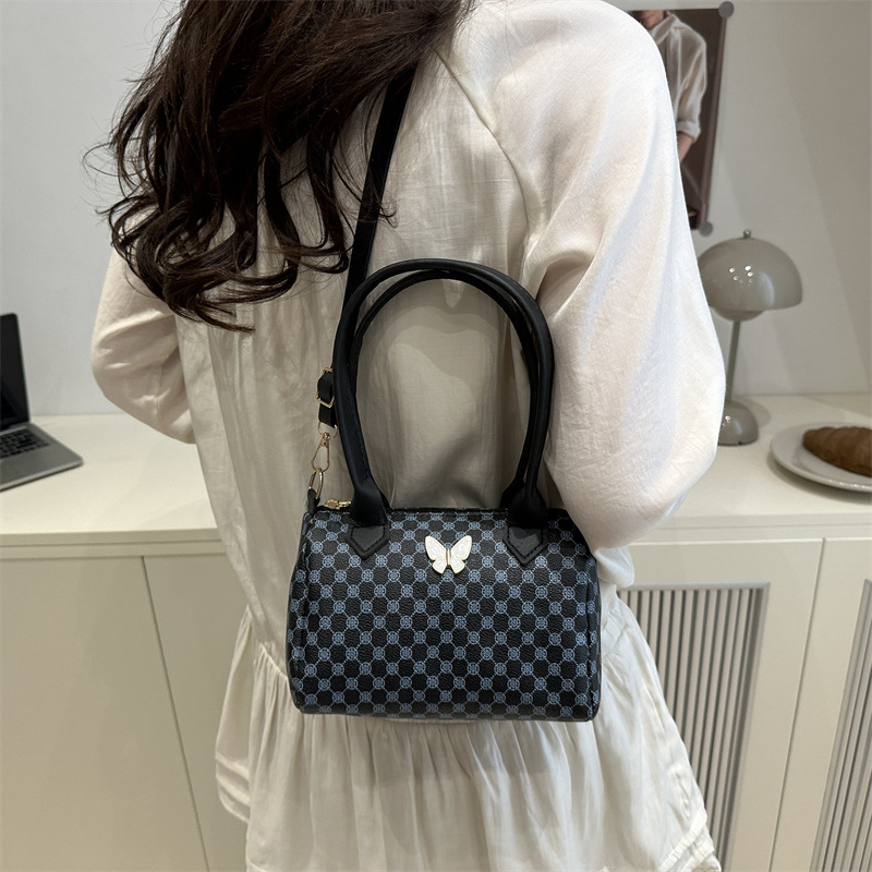 Printed pillow bag, 2025 new style fashionable women's bag, handbag, crossbody bag, shoulder bag, butterfly hardware small bag, cross-border Specification drawing