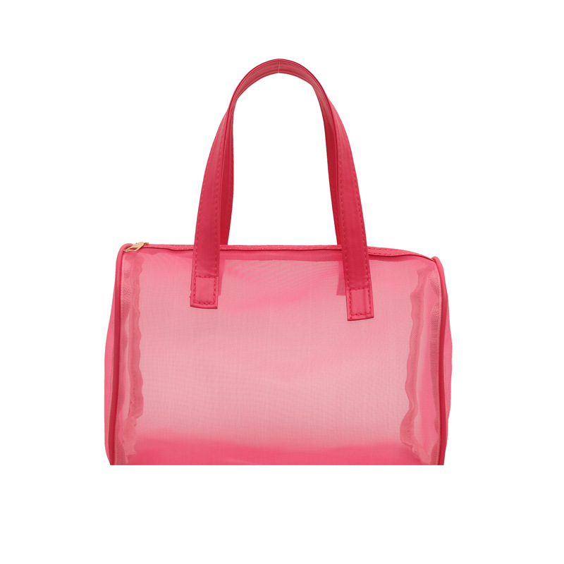 Transparent mesh handbag, a portable, versatile and large-capacity bag for women, is a cross-border trend Item Picture