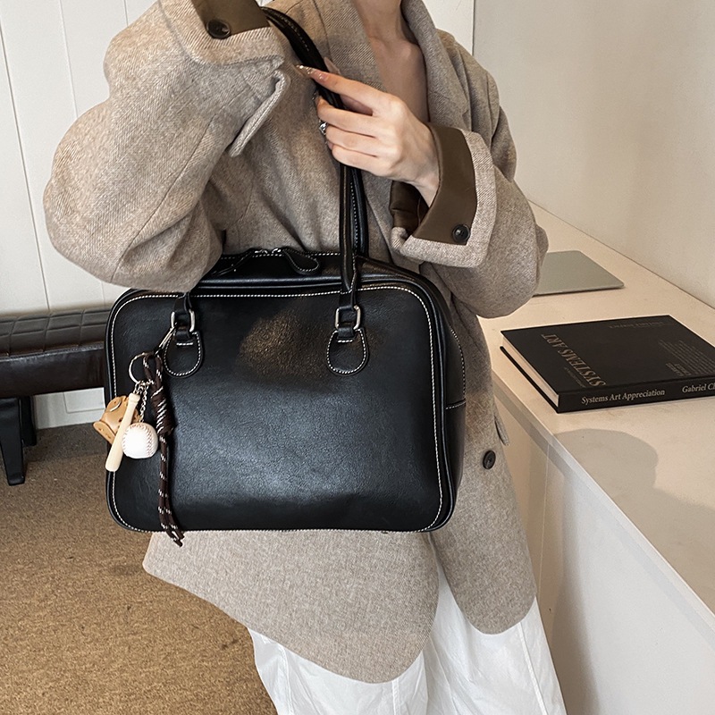 Cross-border 2024 new Korean retro niche fashion versatile single-shoulder handbag, tote bag, large-capacity women's bag Specification drawing