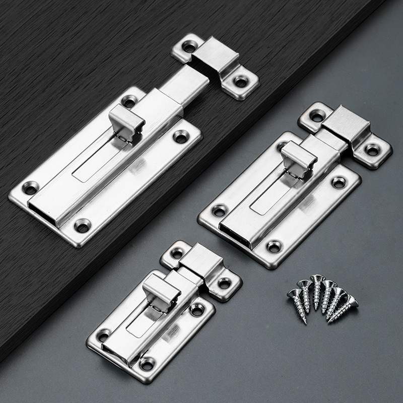Stainless steel left and right latch Windows for the bathroom, no distinction between left and right, manual double-direction latch double-head sliding door bolts details Picture