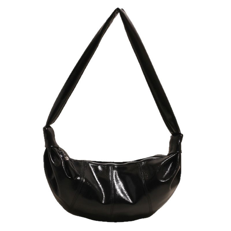 Stylish and versatile crossbody bag, retro pleated dumpling bag, women's 2025 new style, laid-back single-shoulder underarm bag Item Picture