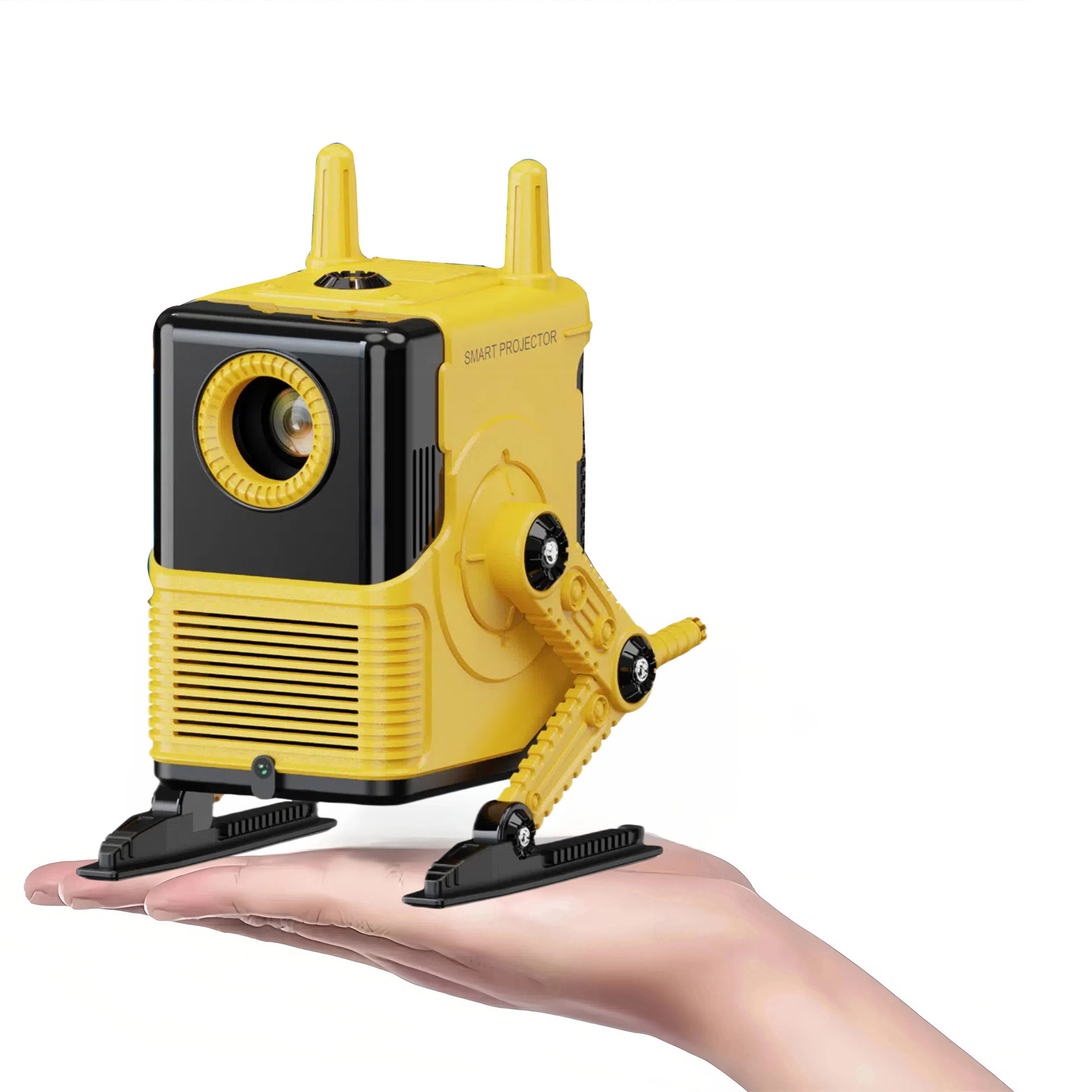 The robot H8 projector, an integrated pan-tilt projector, can project onto walls, ceilings and mobile phones on the same screen Item Picture