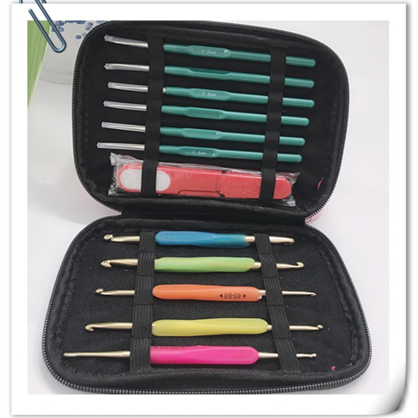 Customized large-capacity crochet bags, PU hand-held crochet bags, crochet storage bags, knitting needle storage bags, new crochet bags Item Picture