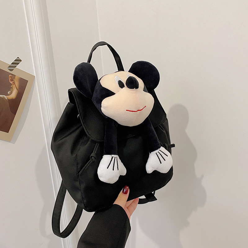 New casual ns cartoon Mickey large-capacity bucket bag for women 2024, canvas bag for college students Specification drawing