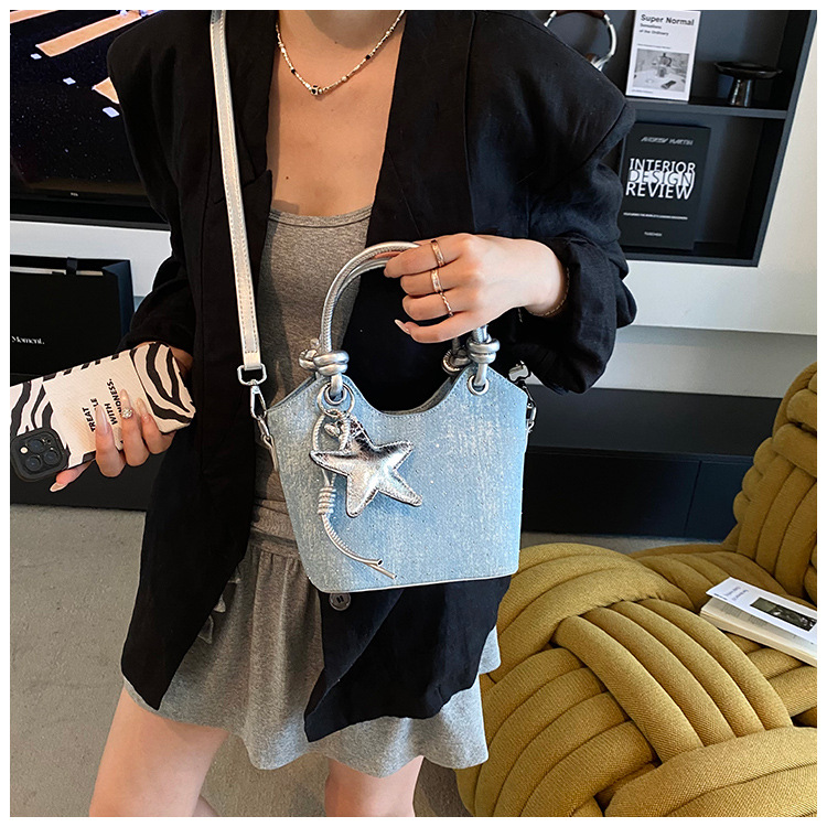 Cross-border women's bags, high-end vegetable basket bags, fashionable handbags, bucket bags, simple women's crossbody bags, trendy single-shoulder bags Specification drawing