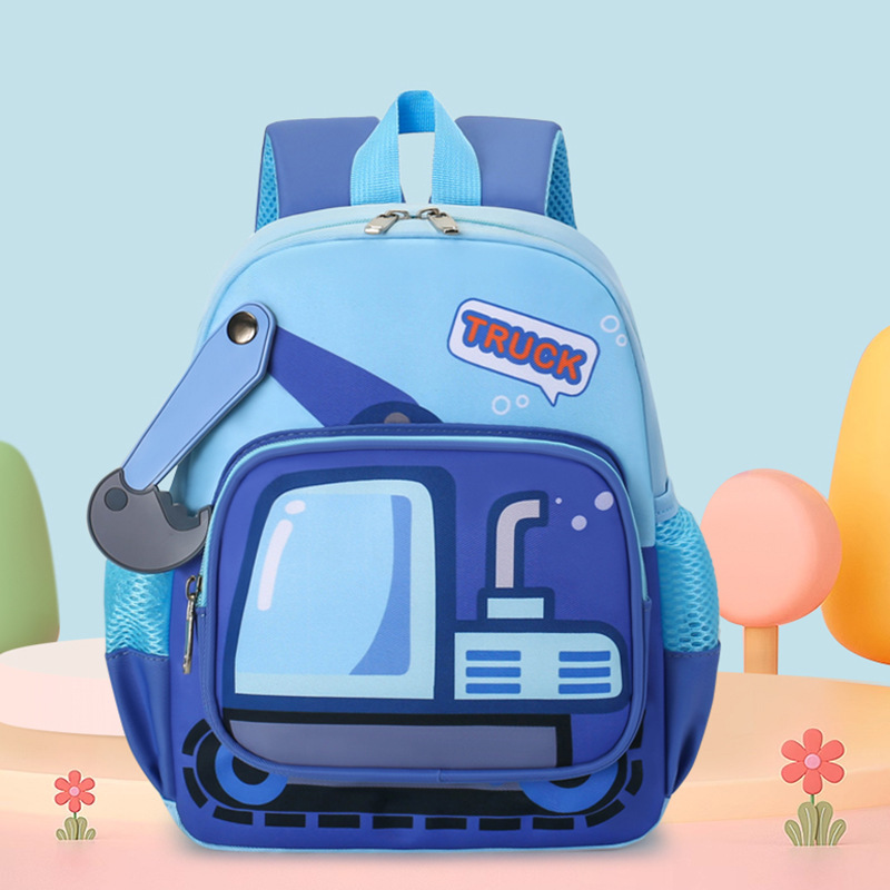 Children's kindergarten backpack, 3-4-5 years old excavator lightweight backpack, large-capacity boys' schoolbag for small, medium and large classes Application Scenario