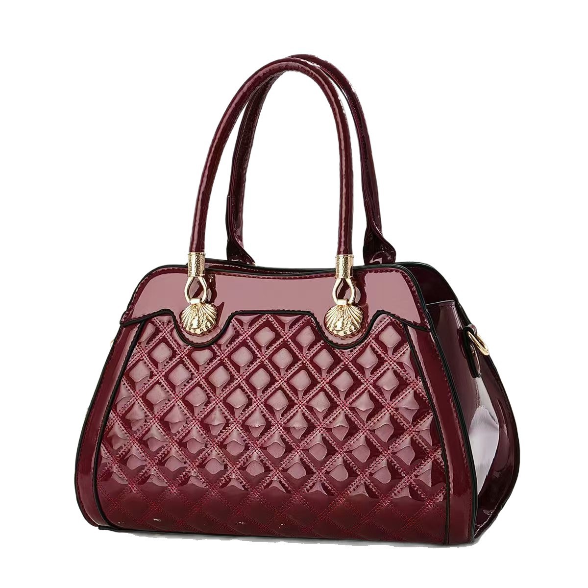 New trendy diamond-patterned women's bags, fashionable, elegant and versatile women's bags, single-shoulder, hand-carry and crossbody women's bags Item Picture