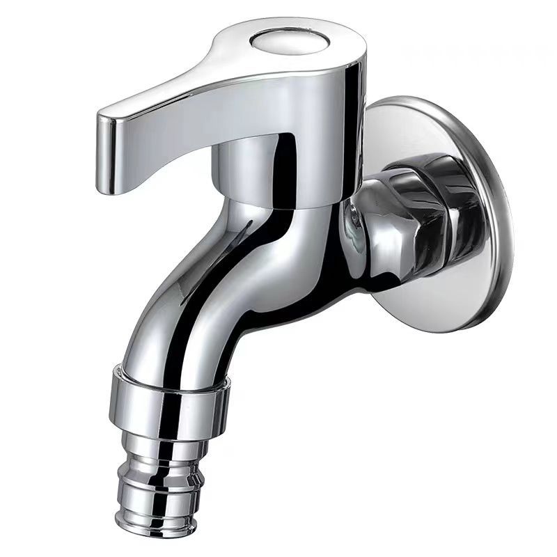 Brass washing machine faucet, household 4-point all-copper faucet, extended mop sink, splash-proof faucet, bathroom wholesale Item Picture