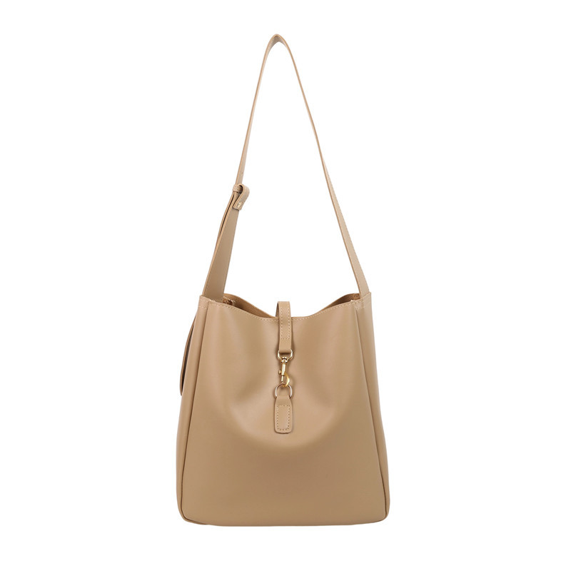 2025 New women's bag, casual large-capacity, spring and summer fashionable soft surface commuter bucket bag, single-shoulder bag Item Picture