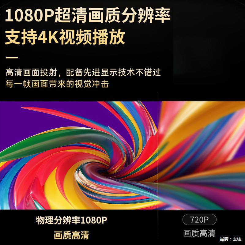 Cross-border bestseller, smart high-definition projector, bedroom wall projection, ultra-clear home theater, mini portable, ceiling-mounted for home use Specification drawing