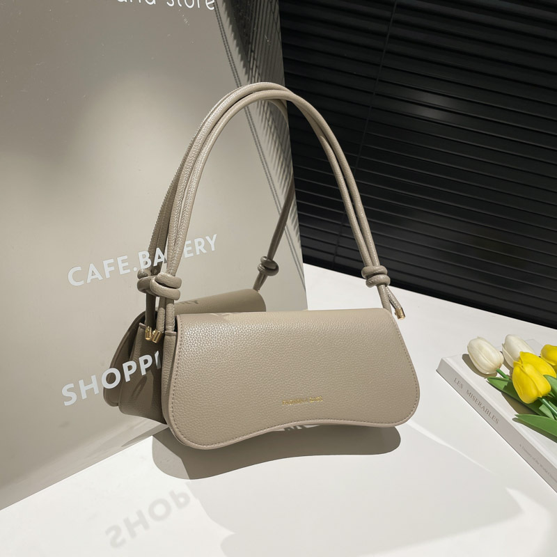 Popular solid-color underarm bags for women, fashionable, simple and elegant single-shoulder bags, cross-border cheap small bags, single-shoulder bags full figure