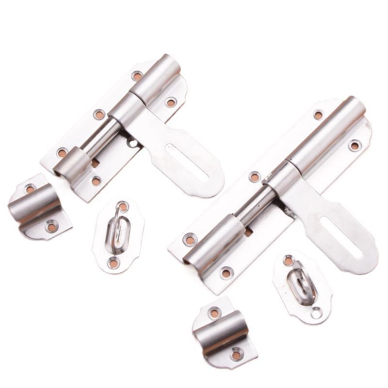 Cross-border LAZADA source wholesale hotel old-fashioned anti-theft latch, stainless steel latch, thickened anti-theft door bolt Specification drawing