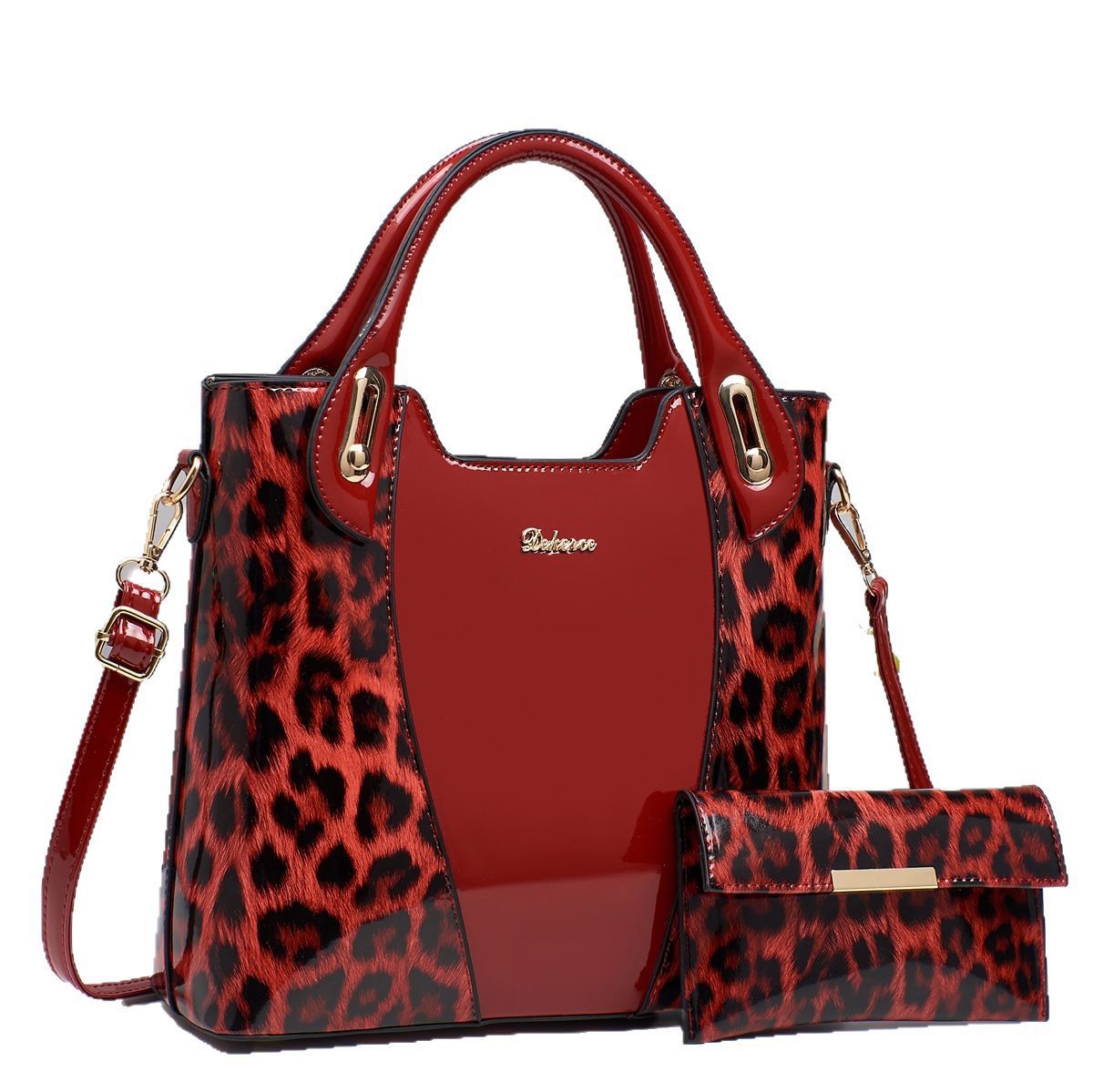 The new leopard print crossbody bag for women in 2025 is a trendy large-capacity handbag for women, exuding a sense of high-end and light luxury Item Picture