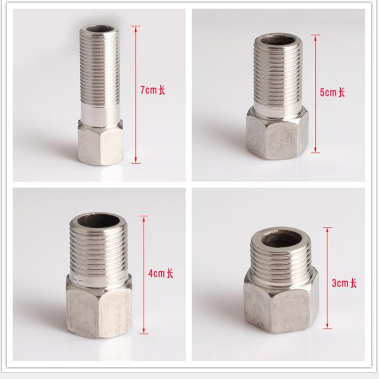 Toilet check valve, one-way valve, 4-inch stainless steel inner and outer joint, 1/2 to 3/8 joint, 4-inch inner thread to 3-inch outer joint details Picture