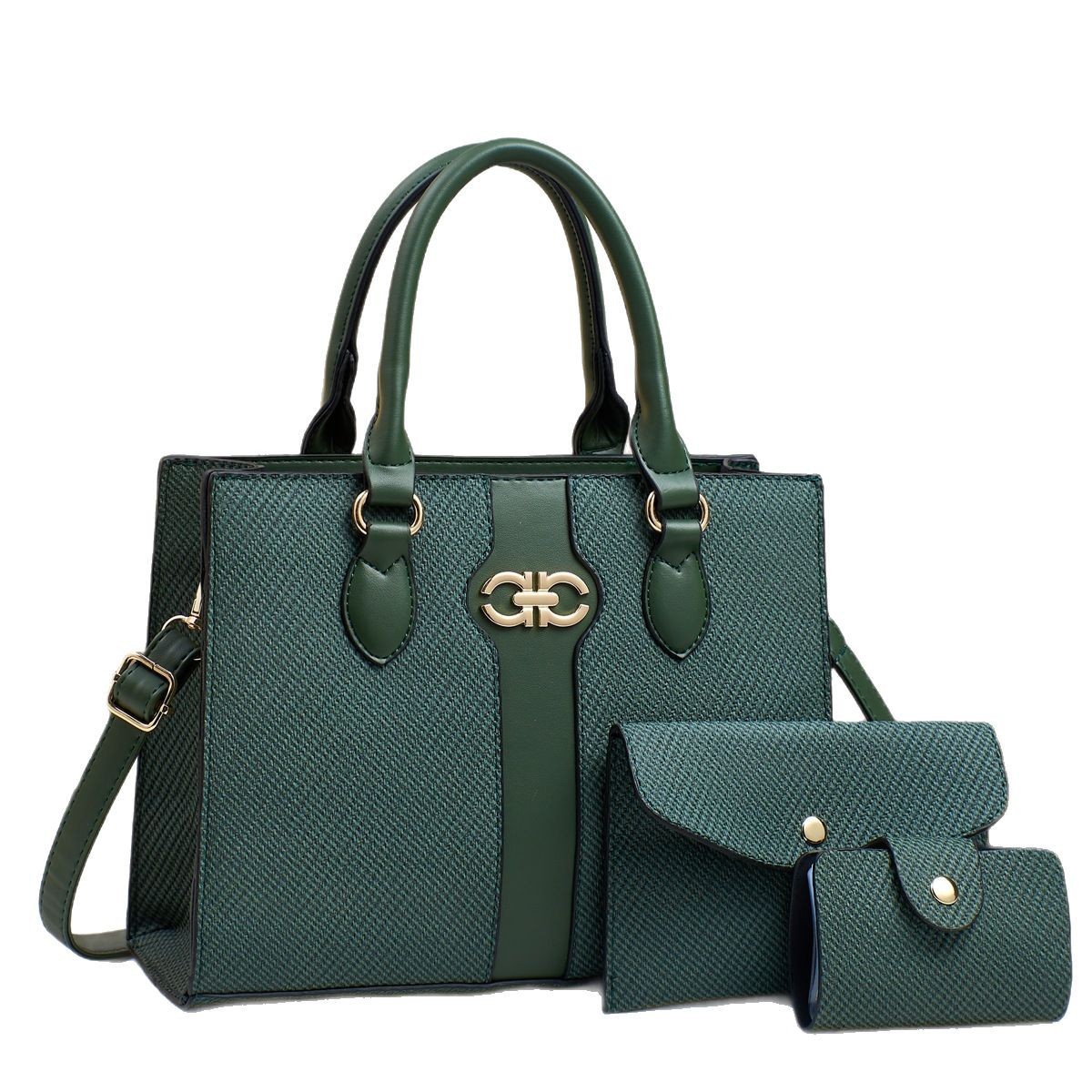 We are shipping the 2025 new style of patchwork mother and child bag three-piece set, a fashionable and versatile single-shoulder bag, and a simple and trendy cross-border handbag Item Picture