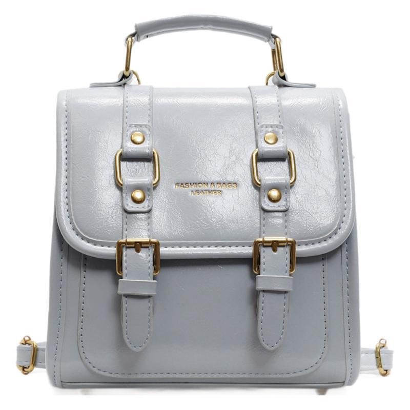 Korean sweet soft leather backpack for women, new style 2025, stylish and fashionable handbag, high-end commuting small backpack Item Picture