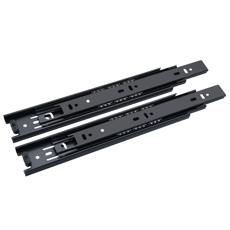 Liyu thickened cold-rolled steel damping buffer drawer slide rail, silent steel ball rebound guide rail ball three-section track Item Picture