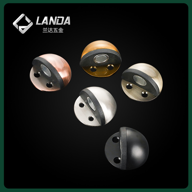 Stainless steel turtle top door without perforation, magnetic glass door, anti-collision door barrier, thickened door stop, semi-circular door top details Picture