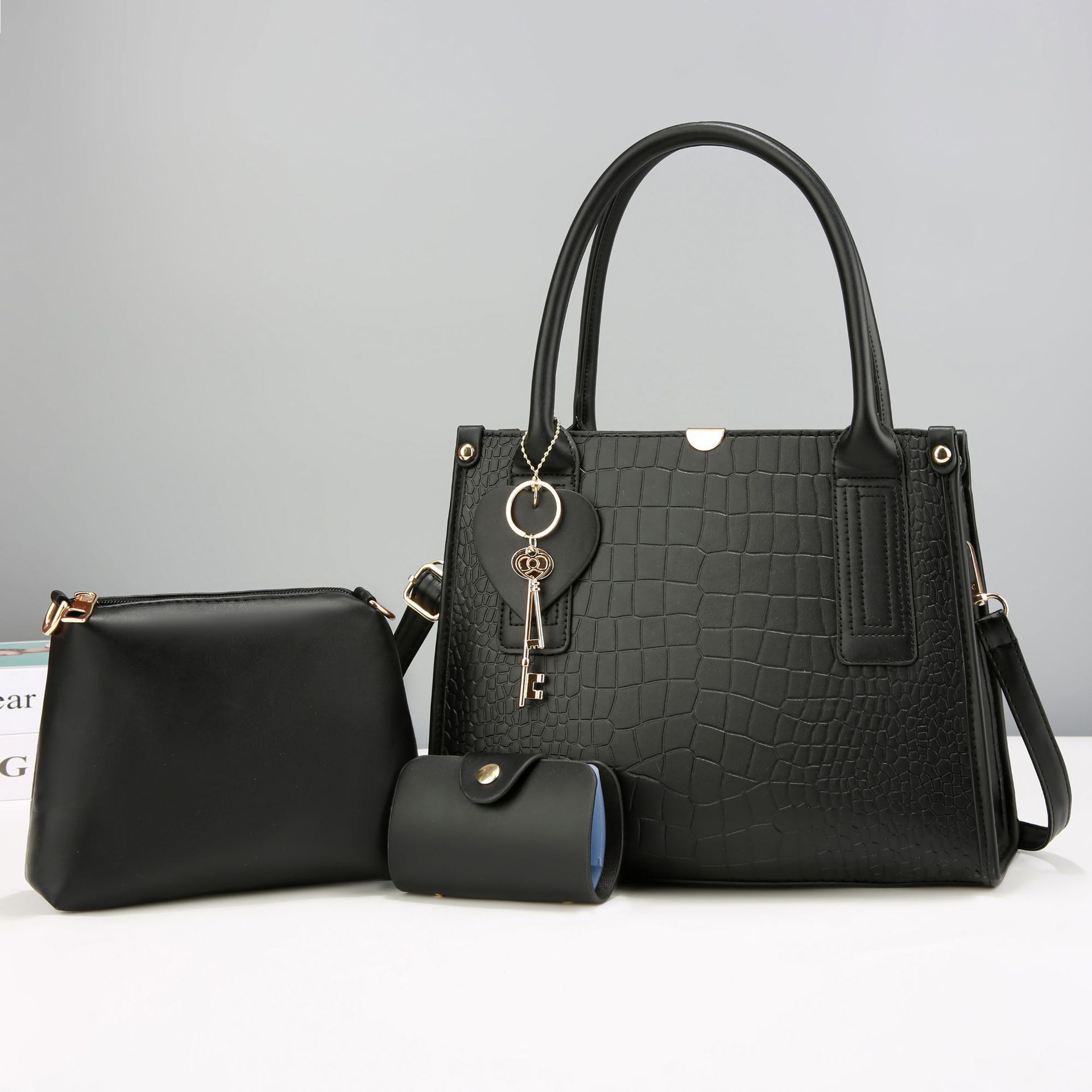 A new, simple and elegant Korean style, trendy European and American style single-shoulder crossbody handbag set for cross-border trade in 2024 full figure