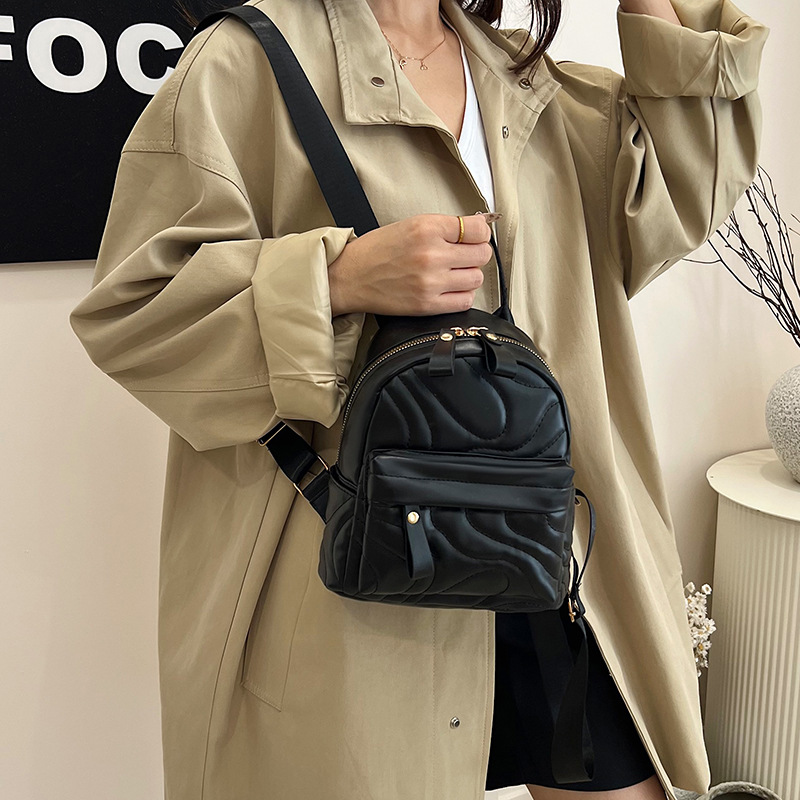 Korean style mini backpack 2024 Autumn and winter new fashion travel single-shoulder bag, casual and versatile women's bag Specification drawing