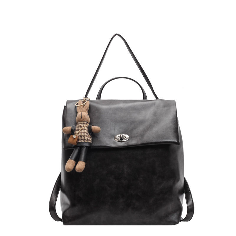 Large-capacity bag, 2024 new style backpack, female college student hand-held schoolbag, casual and versatile commuting travel backpack Item Picture