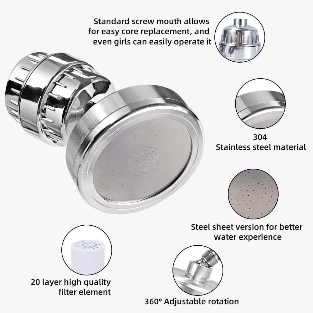 Cross-border source factory filtration dechlorination shower head, shower head set, pressurized shower head combination, bathroom shower Specification drawing