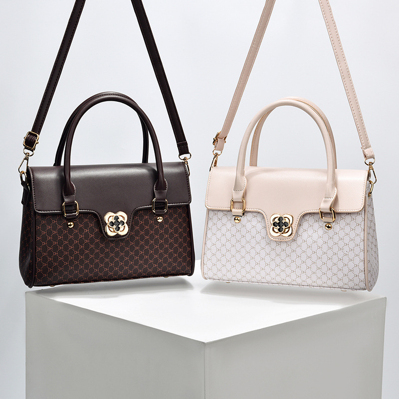 New cross-border fashionable large-capacity women's handbag, middle-aged mother's bag, casual and versatile, elegant crossbody bag, large bag full figure