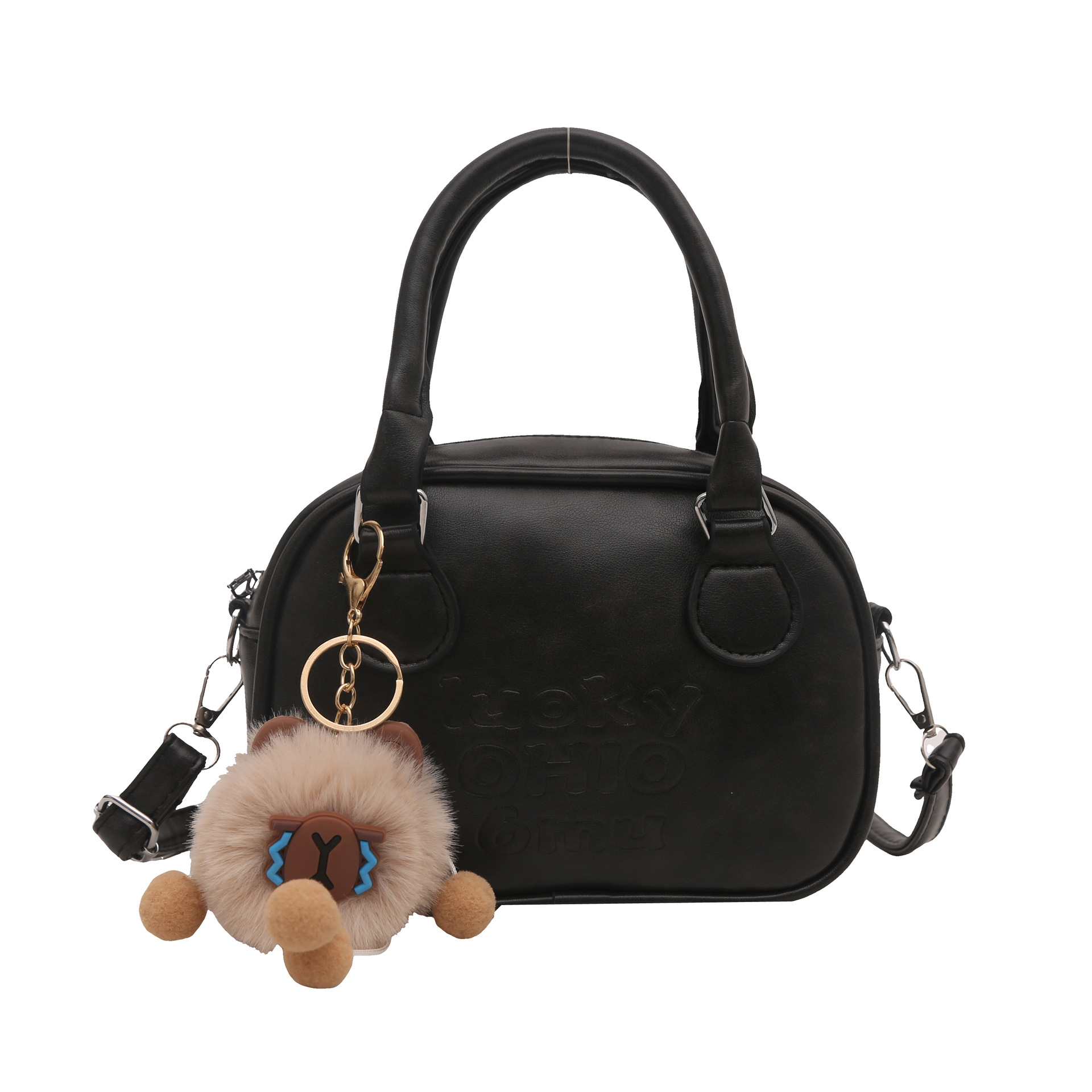 Casual retro solid color 2025 pendant, stylish and large-capacity new Korean-style fashionable and high-quality single-shoulder crossbody handbag Item Picture