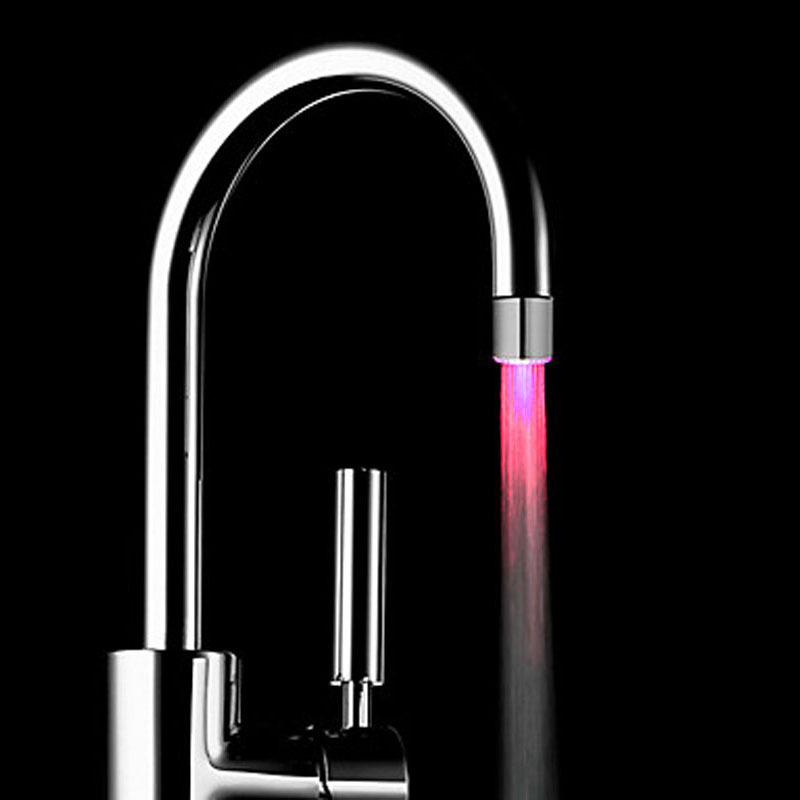 led color-changing faucet temperature control three-color faucet seven-color color-changing luminous copper imitation SDF-C6 faucet factory Application Scenario