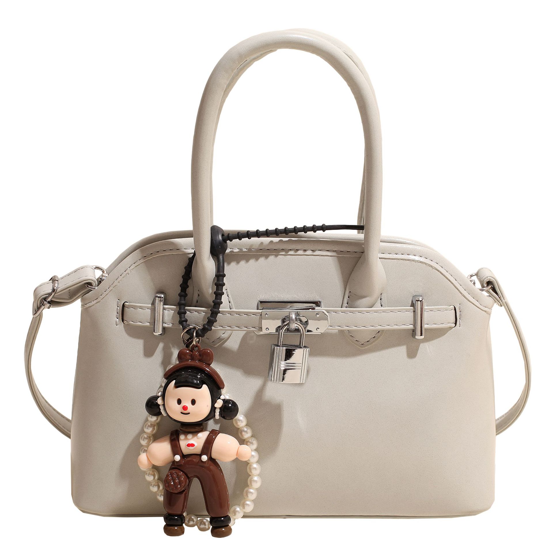 Korean handbag for women, Spring 2025 new retro texture crossbody bag, niche design lock buckle commuting single-shoulder bag Item Picture