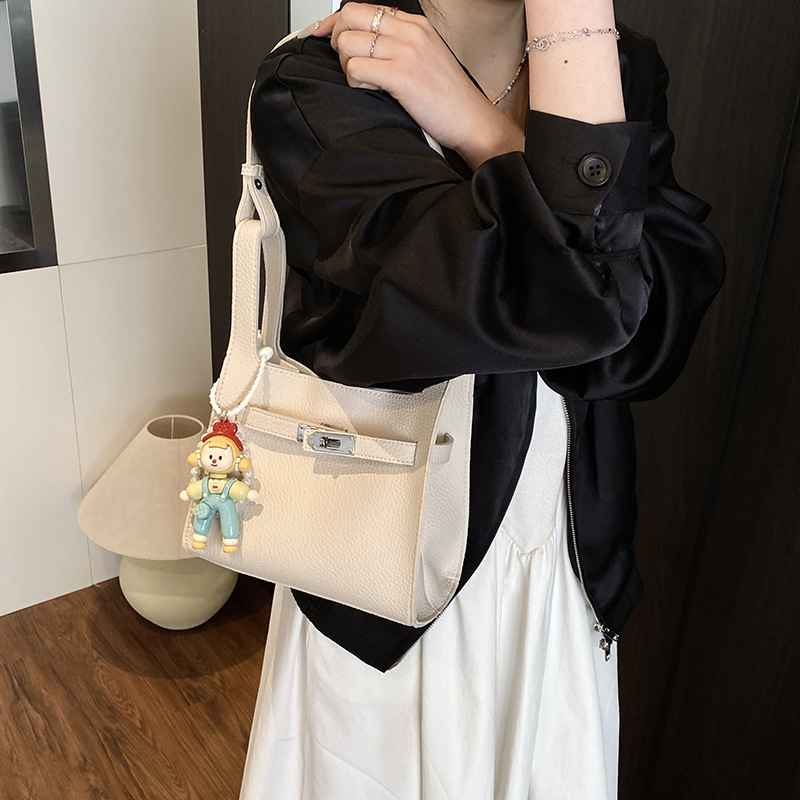 Cross-border niche design handbag, women's 2025 new style, high-end commuting retro versatile single-shoulder crossbody bag Specification drawing