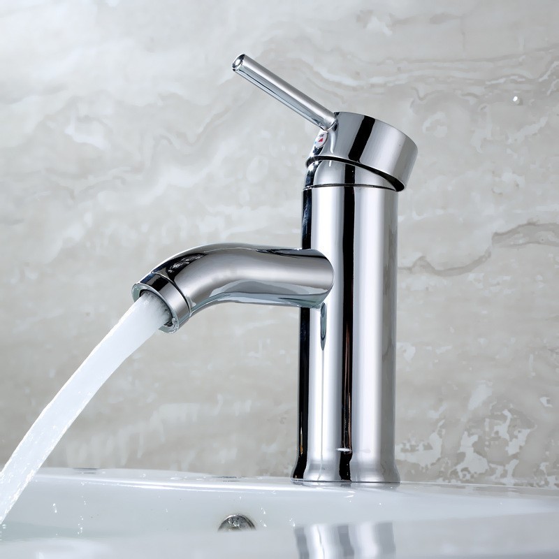 Single-hole countertop basin faucet, hot and cold glass basin faucet, ceramic basin, one piece direct sales wholesale, hot-selling cross-border manufacturer full figure