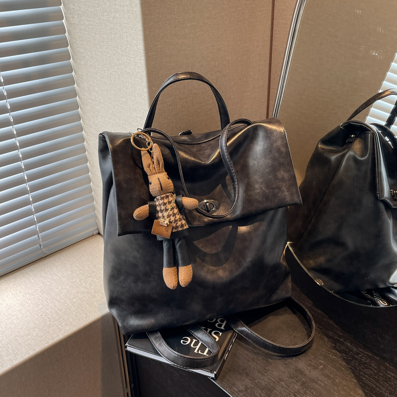 Large-capacity bag, 2024 new style backpack, female college student hand-held schoolbag, casual and versatile commuting travel backpack details Picture
