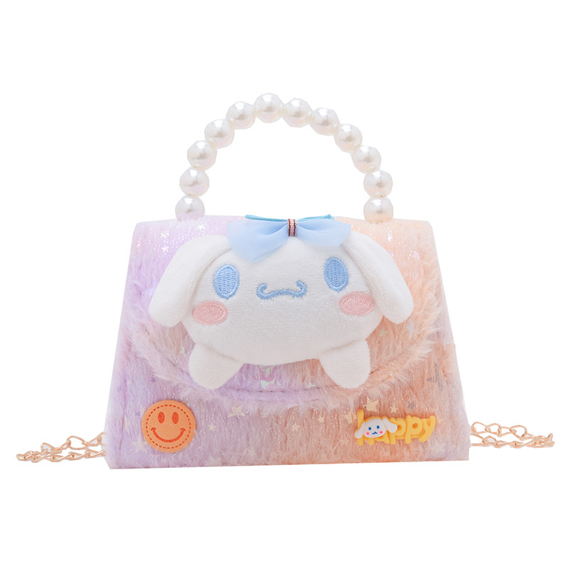 The new autumn and winter children's handbag, a cute plush Sanrio accessory princess bag, is a trendy and fashionable bag for little girls Item Picture