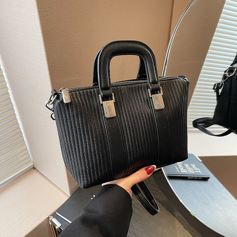 Women's 2024 new style commuter bag, high-end handbag, fashionable shoulder bag, versatile and casual crossbody bucket bag Specification drawing