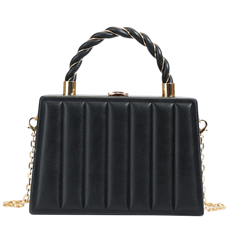 Fashionable wavy solid color mirror horizontal women's hand-held small bag, Spring 2025 new single-shoulder crossbody bag Item Picture
