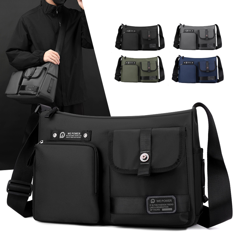 WEPOWER's new men's crossbody bag, a casual and trendy men's bag, an outdoor backpack, and a large-capacity crossbody single-shoulder bag full figure