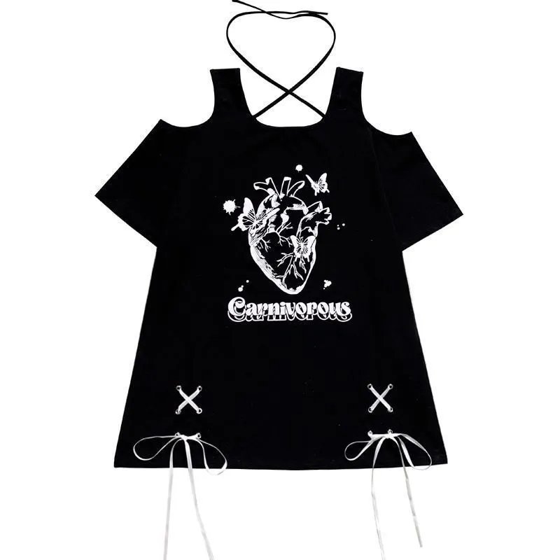 The Japanese-style laid-back style with a hollowed-out lace-up short-sleeved shirt is a popular choice for female students. It features a unique printed short-sleeved shirt that goes well with all kinds of outfits Item Picture