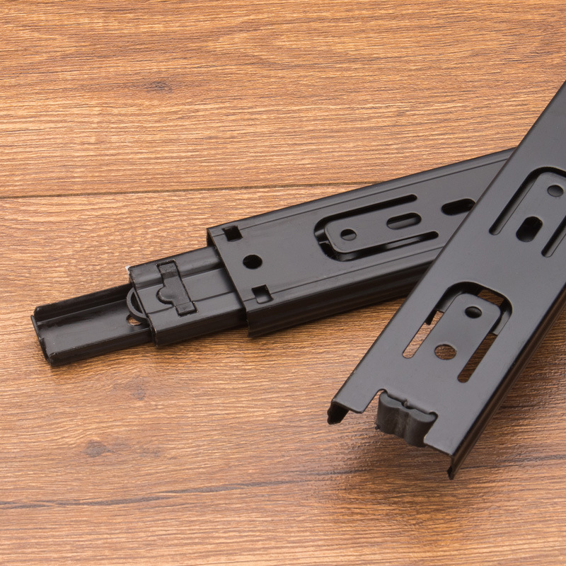 Jieyang Baolijia Factory directly sells 3508A silent three-section drawer slide rails. The drawer slide rails for furniture factories are smooth Specification drawing
