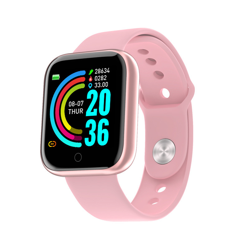 Cross-border Bluetooth Y68 smart bracelet, color screen heart rate and blood pressure monitor, step sports watch, D20S smart bracelet manufacturer Specification drawing
