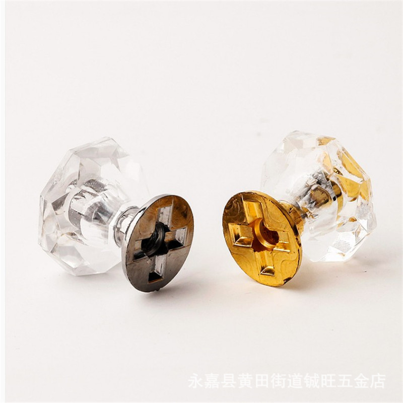 Modern and simple acrylic transparent handle drawers, wooden doors, single-hole wardrobes, small handles, cabinet hardware accessories Specification drawing