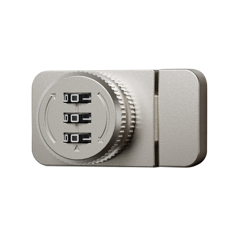 Simple latch, combination lock, no need for drilling, anti-theft drawer lock, cabinet lock, filing cabinet, sliding door, room door, bedroom lock Item Picture