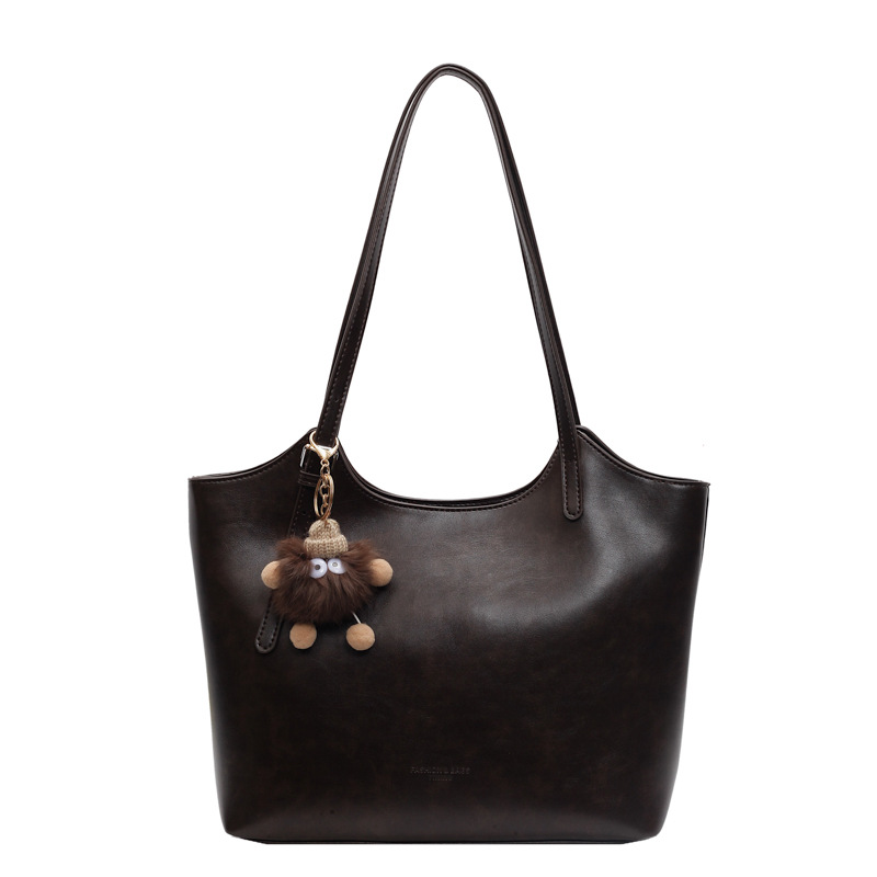 Retro large-capacity women's 2024 new single-shoulder bag, fashionable and stylish, casual and versatile, commuting underarm tote bag Item Picture
